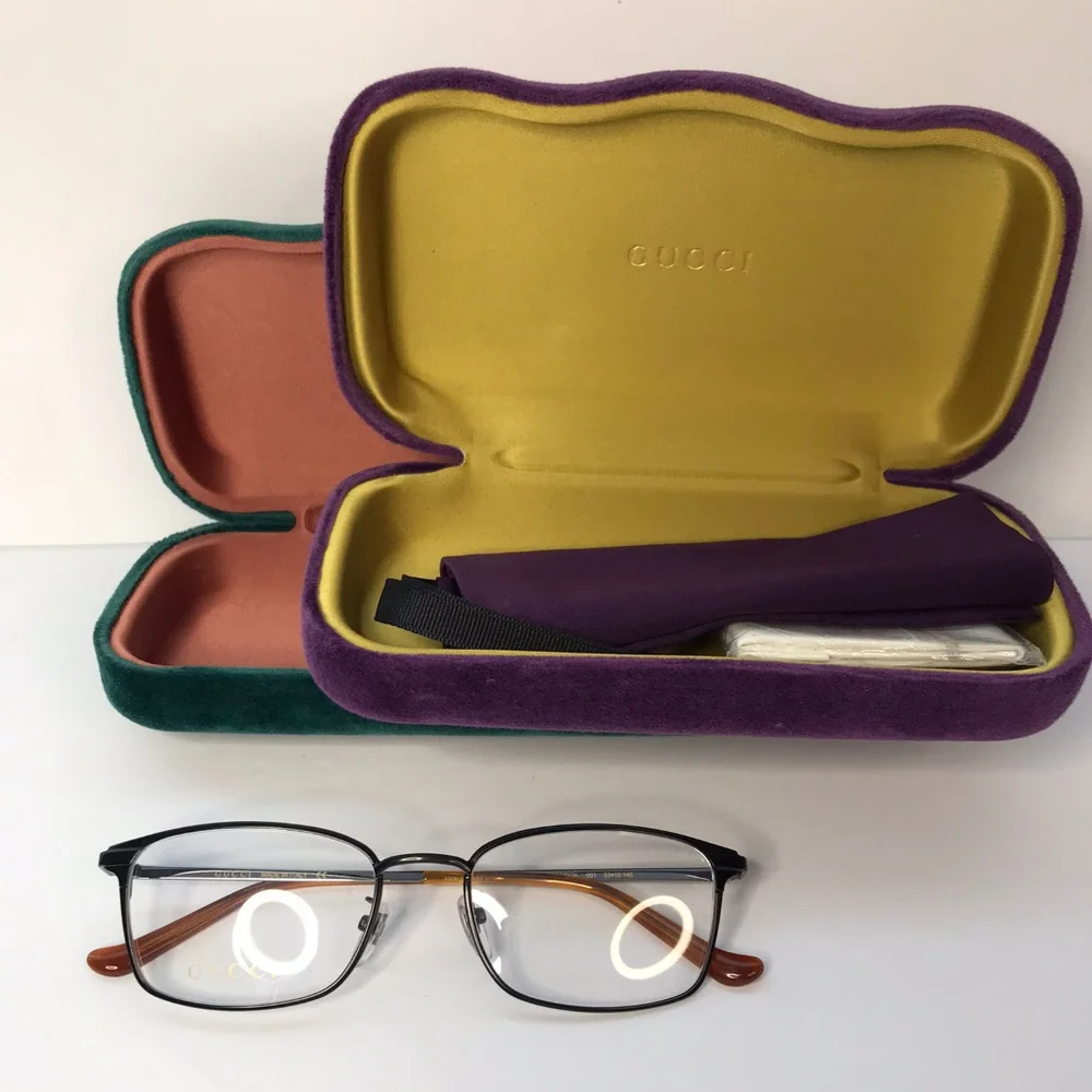 💯 Original Gucci Demo Rectangular Men's Eyeglasses GG0579OK 001
